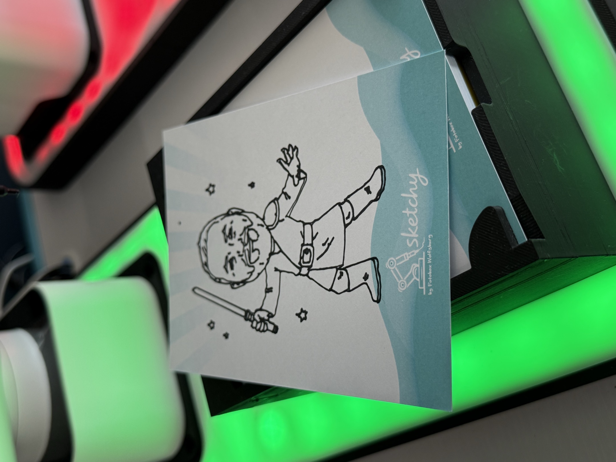 Space Hero – fertige Sketchy-Zeichnung