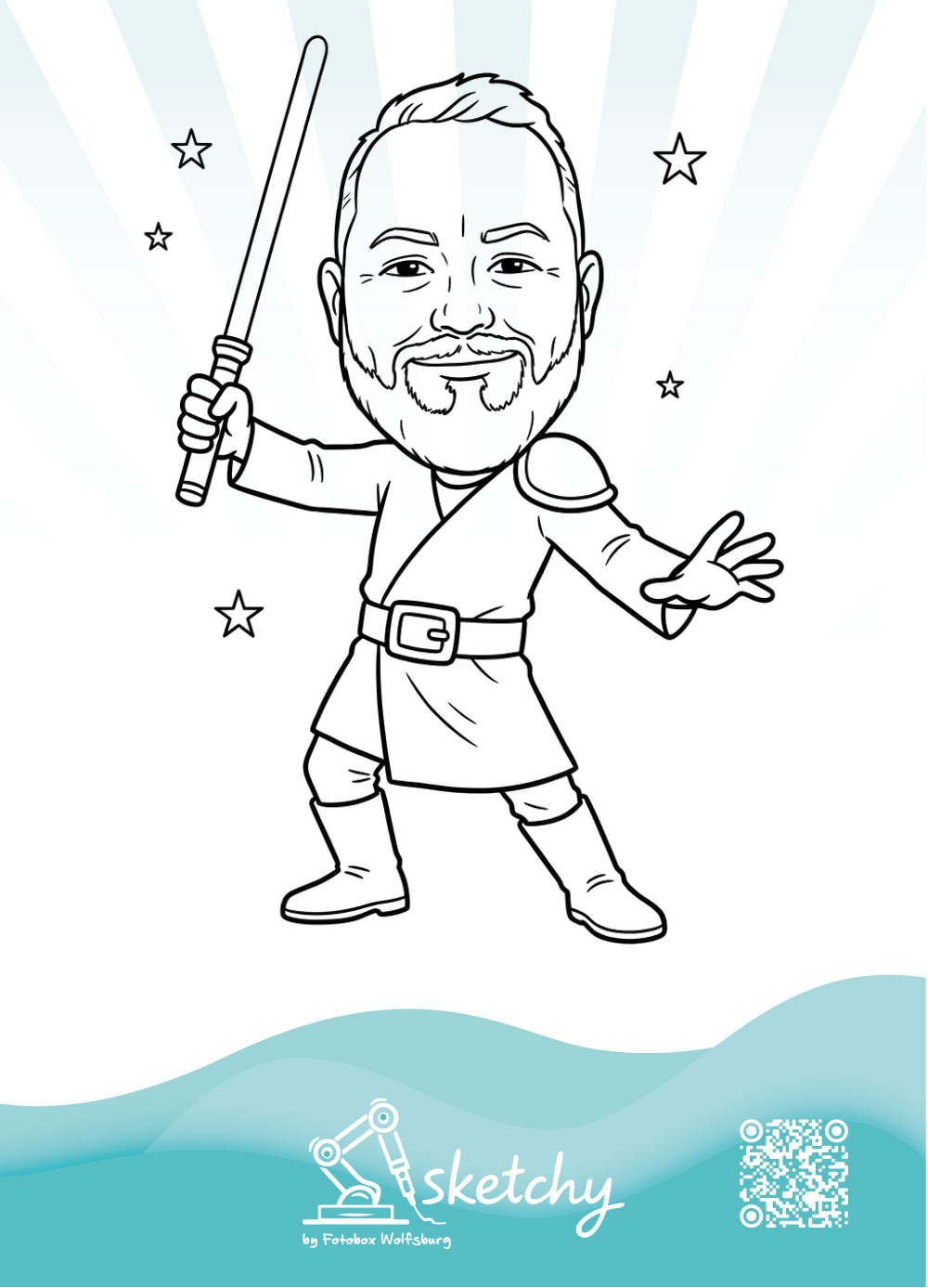 Sketchy Zeichnung – Weltraumheld Stil