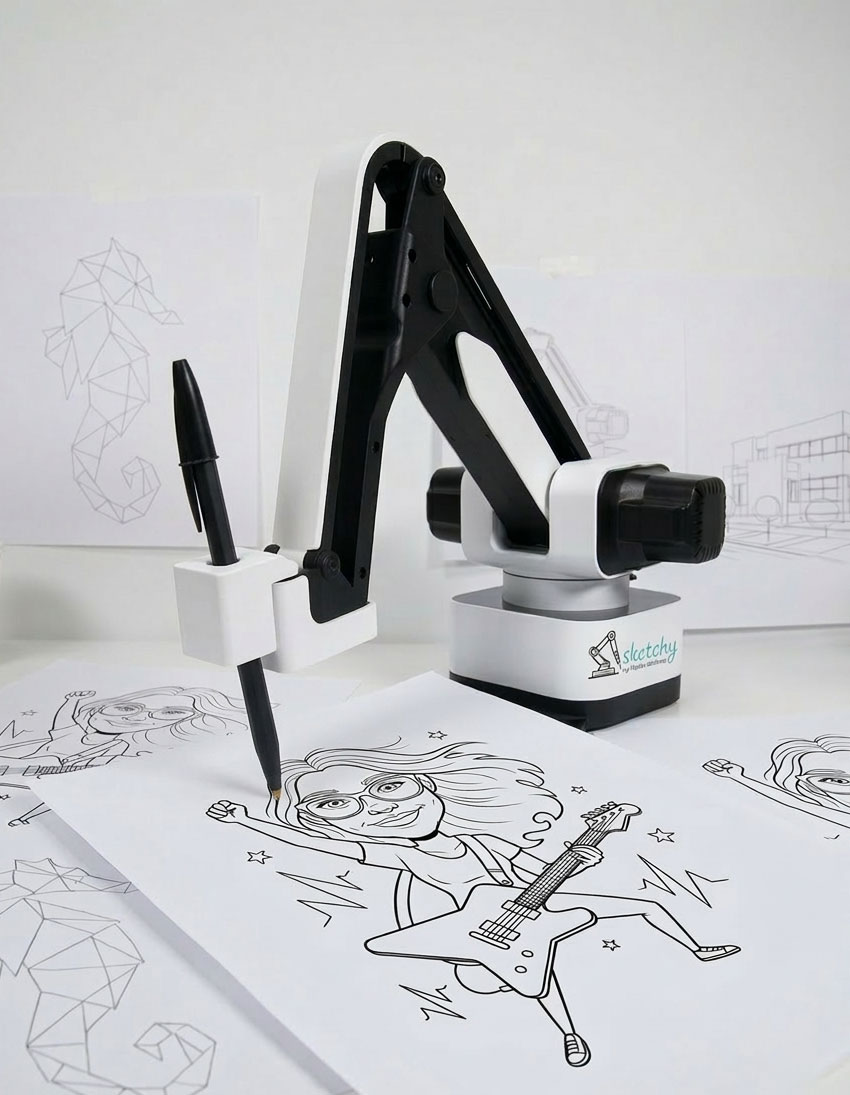 Sketchy Zeichenroboter Detailansicht